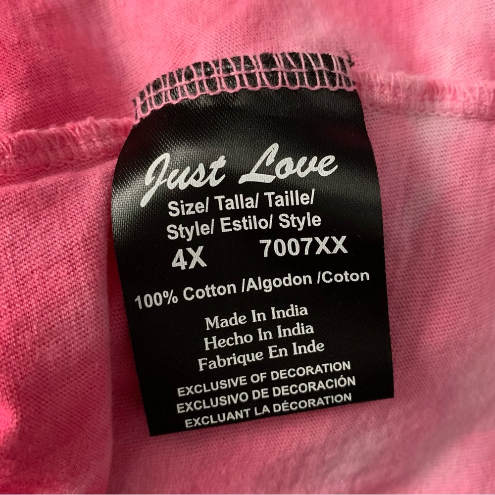 Just Love 100% Cotton Pink Tie-Dye Tunic - Picture 4 of 5